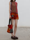 YANYAN KNITS 2025 Fall/Winter Collection: Stand-up Collar Vest (YYK-YYW25-1631-PS) - Color Block Design